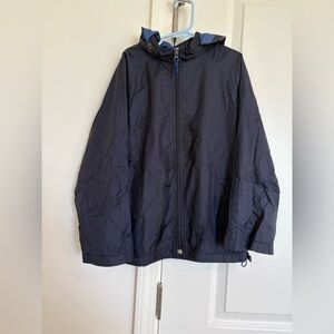 Kids Navy Blue Hooded Jacket
